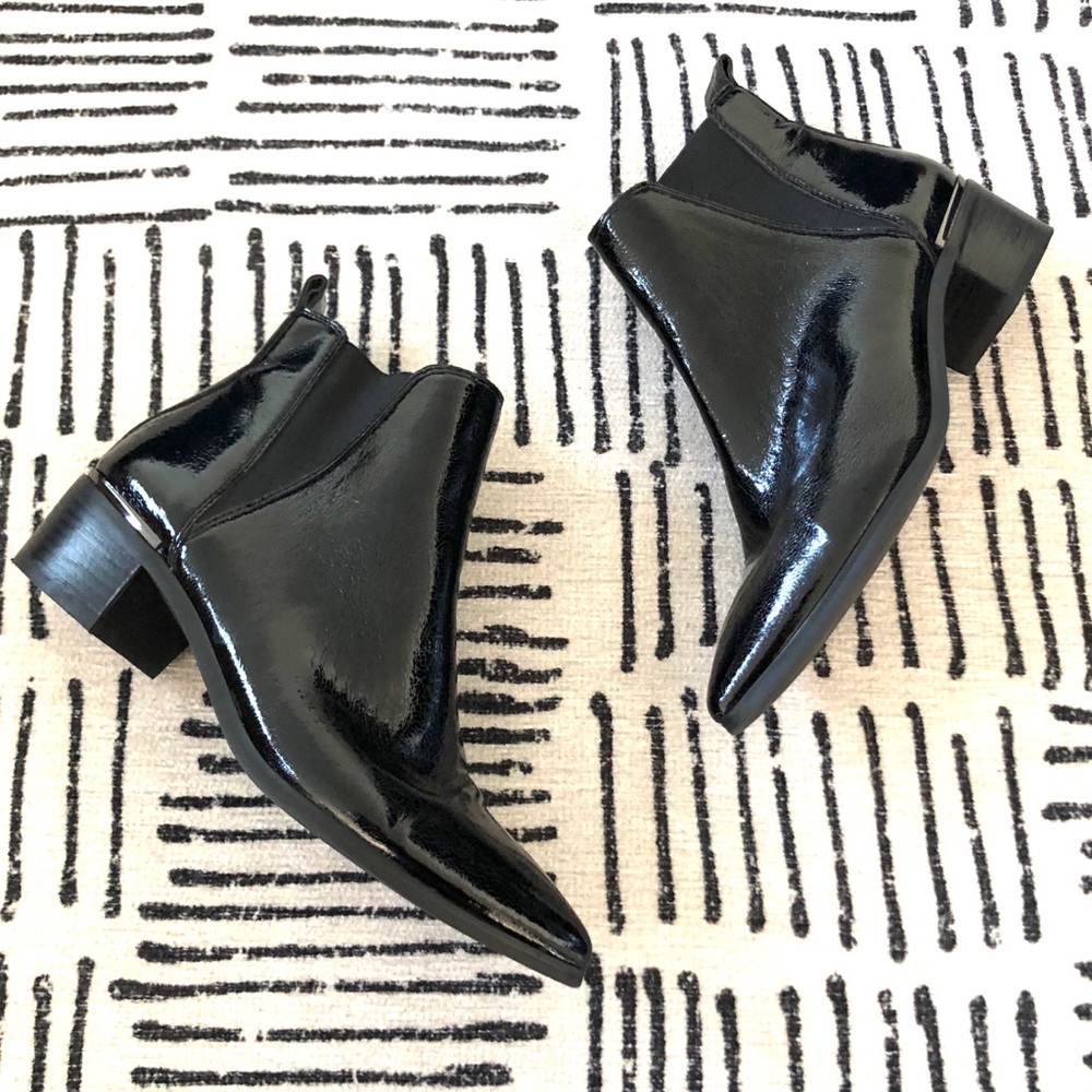 Treasure & Bond Patent Leather Pointed Toe Boot
